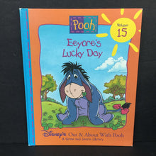 Load image into Gallery viewer, Eeyore's Lucky Day (Pooh &amp; Friends) (Disney's Out &amp; About with Pooh Grow and Learn Library Vol 15) (Ann Braybrooks) (Vintage Collectible 1996) -character hardcover
