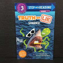 Load image into Gallery viewer, Sharks! A Science Reader (Truth or Lie) (Step Into Reading Level 3) -educational reader paperback

