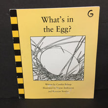 Load image into Gallery viewer, What's in the Egg? (Cynthia Belnap) (Pearson) -reader paperback
