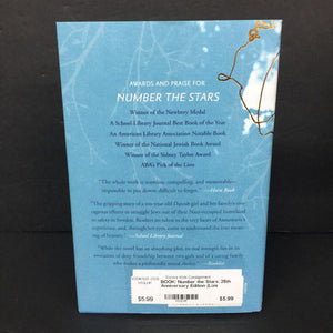 Number the Stars: 25th Anniversary Edition (Lois Lowry) -chapter hardcover