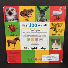 Load image into Gallery viewer, First 100 Animals (Roger Priddy Bright Baby) -educational board
