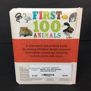 First 100 Animals -educational board