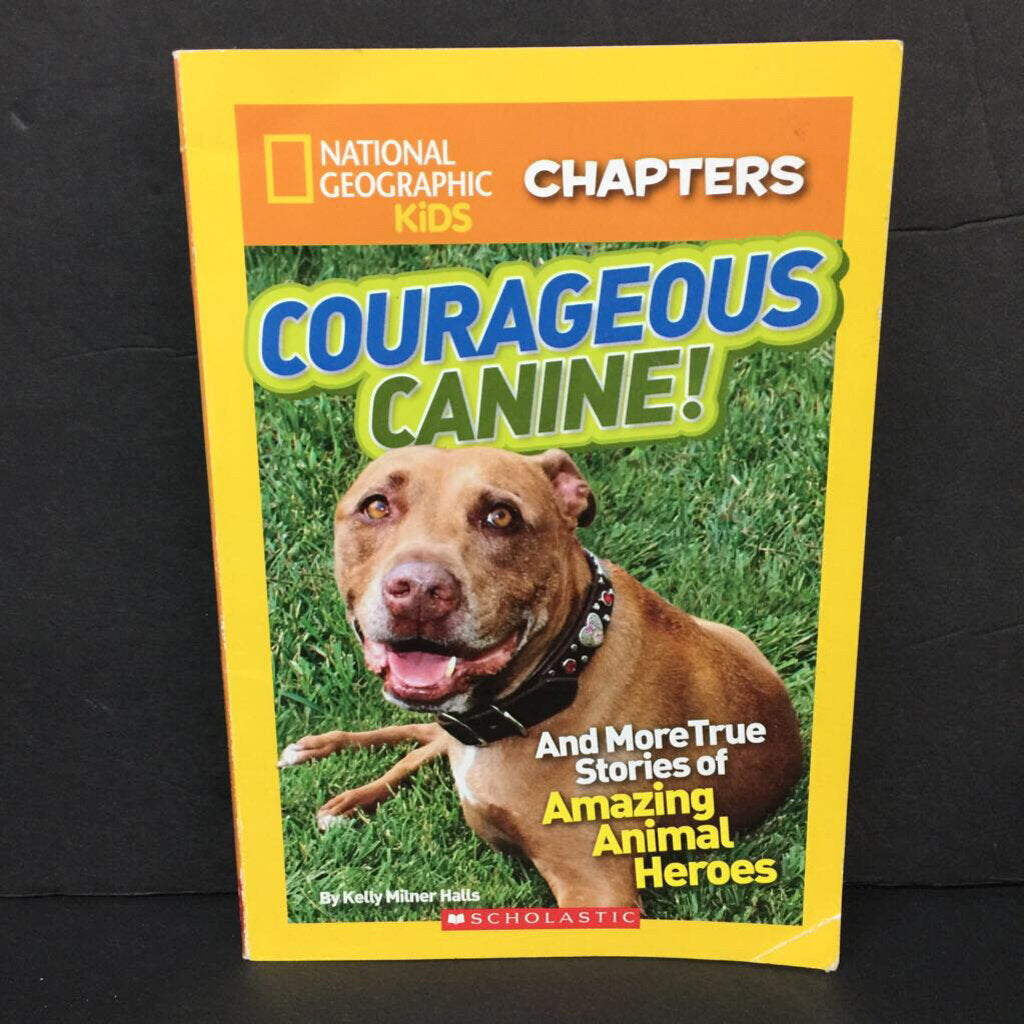 Courageous Canine: And more True Stories of Amazing Animal Heroes (National Geographic Kids) (Kelly Milner Halls) (Mammals) -educational chapter paperback