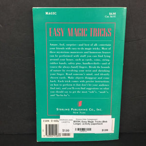 Easy Magic Tricks (Bob Longe) -activity paperback