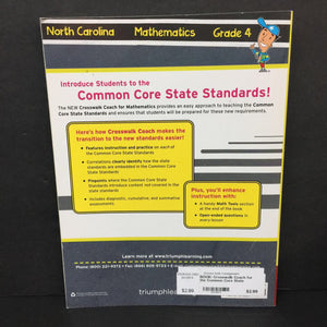 Crosswalk Coach for the Common Core State Standards (North Carolina Math Grade 4) -workbook paperback