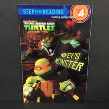 Load image into Gallery viewer, Mikey&#39;s Monster (TMNT) (Step Into Reading Level 4) (Hollis James) -character reader paperback
