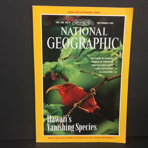 National Geographic Vol. 188 No. 3 September 1995 Issue: Hawaii's Vanishing Species (Notable Place) -educational paperback