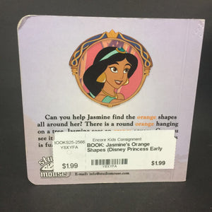 Jasmine's Orange Shapes (Disney Princess Early Learning) (Math) -character educational board