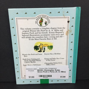 Christopher Robin Gives Pooh a Party (A. A. Milne) (Pooh & Friends) -character hardcover