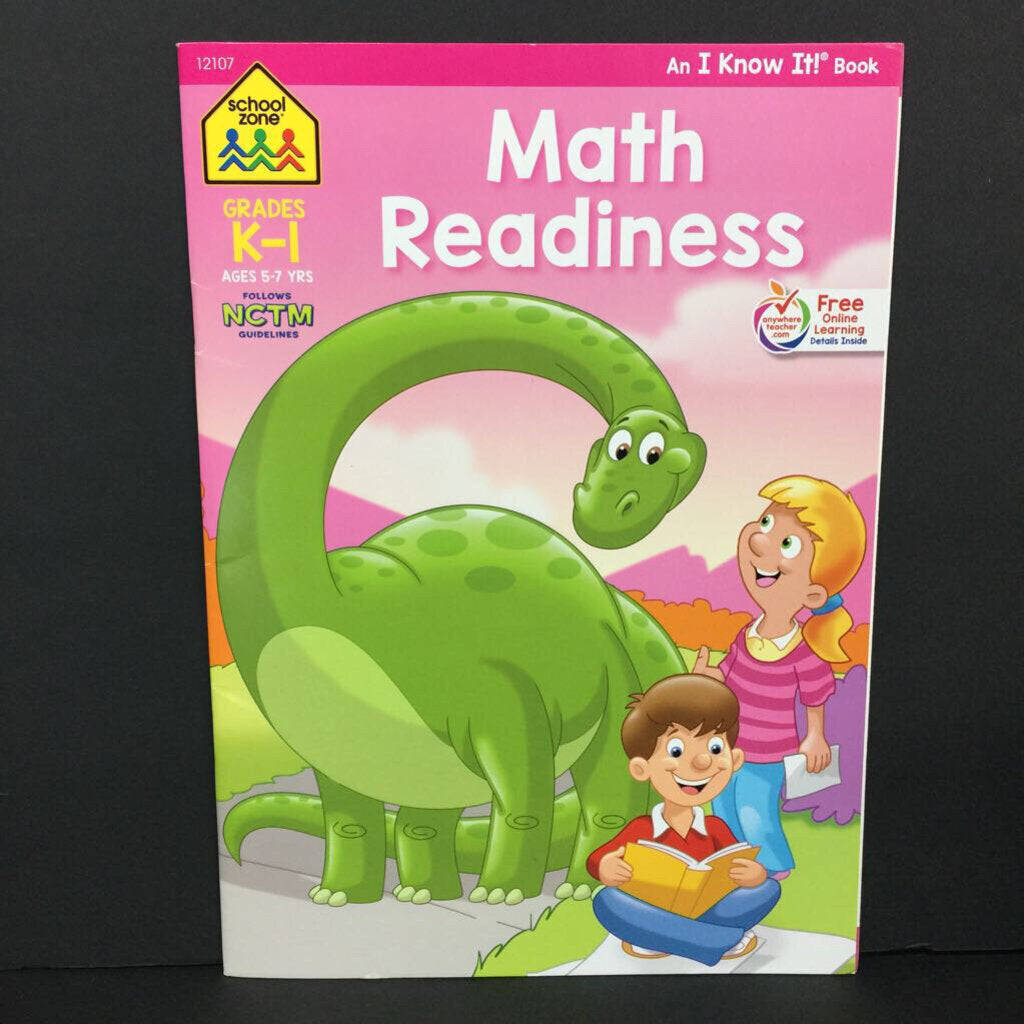 Math Readiness (School Zone Grades K-1) -workbook paperback