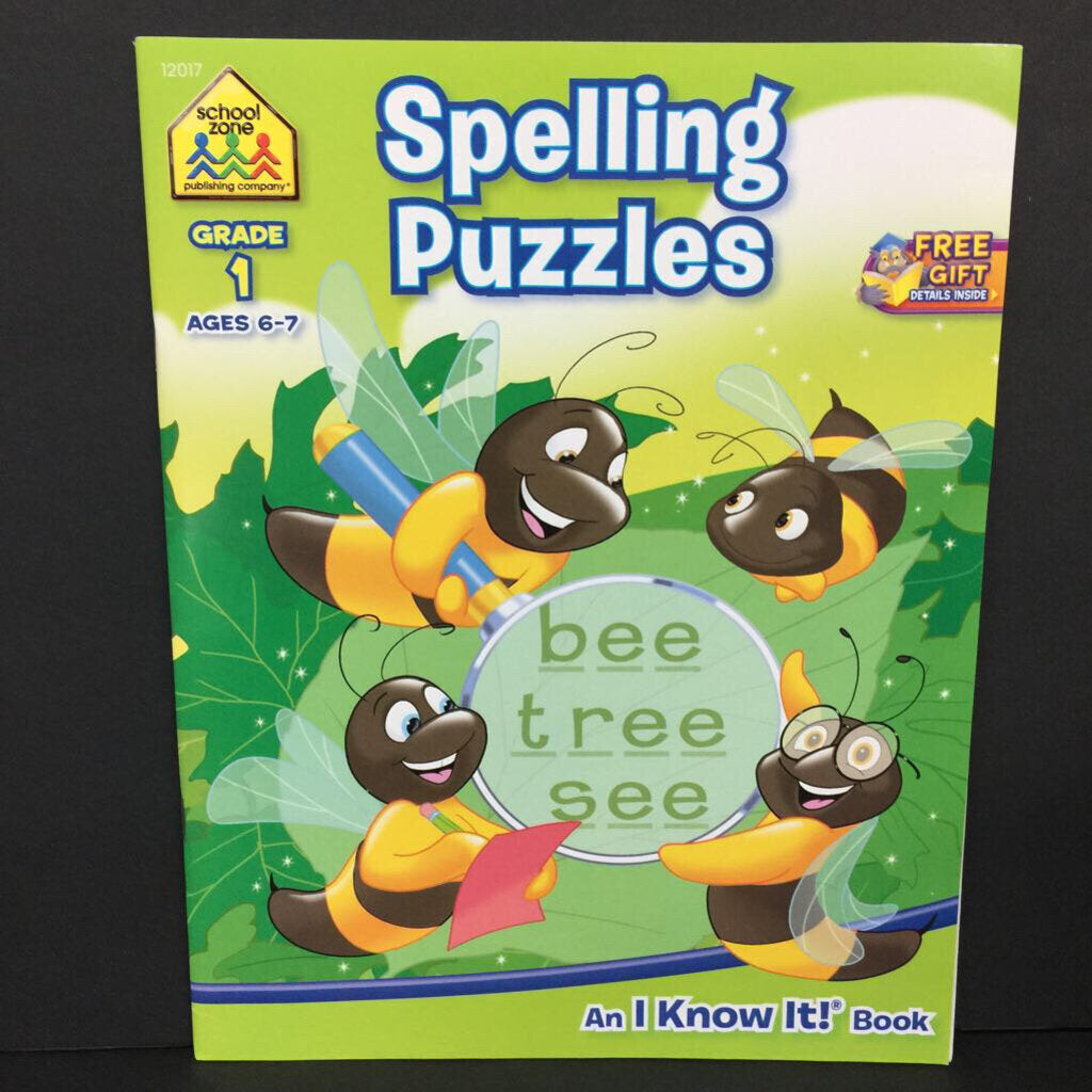 Spelling Puzzles (School Zone Grade 1) -workbook paperback