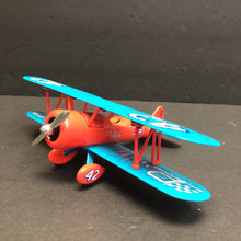 Load image into Gallery viewer, Liberty Classics Racing Champions Richard Petty STP #42 Diecast Biplane Plane Coin Bank 1993 Vintage Collectible
