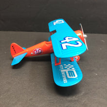 Load image into Gallery viewer, Liberty Classics Racing Champions Richard Petty STP #42 Diecast Biplane Plane Coin Bank 1993 Vintage Collectible
