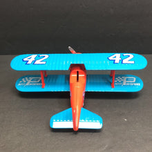 Load image into Gallery viewer, Liberty Classics Racing Champions Richard Petty STP #42 Diecast Biplane Plane Coin Bank 1993 Vintage Collectible
