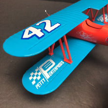 Load image into Gallery viewer, Liberty Classics Racing Champions Richard Petty STP #42 Diecast Biplane Plane Coin Bank 1993 Vintage Collectible
