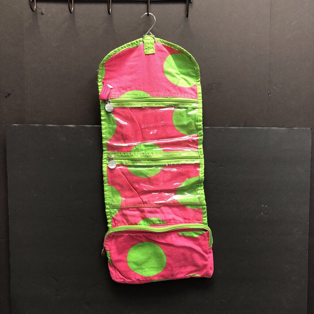 Polka Dot Roll Up Hanging Jewelry Organizer Bag