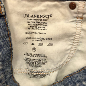 Raw Hem Denim Mini Skirt (Blank NYC)