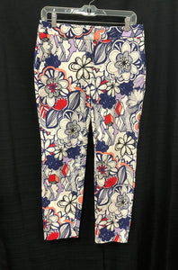 Floral Columnist Ankle Pants