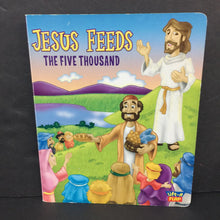 Load image into Gallery viewer, Jesus Feeds The Five Thousand (Lift-A-Flap) -religion board
