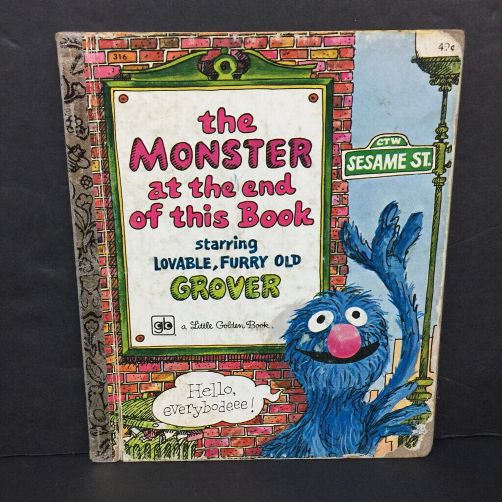 The Monster at the End of This Book: Starring Lovable, Furry Old Grover (Golden Book) (Sesame Street) (Vintage Collectible 1976)-character hardcover
