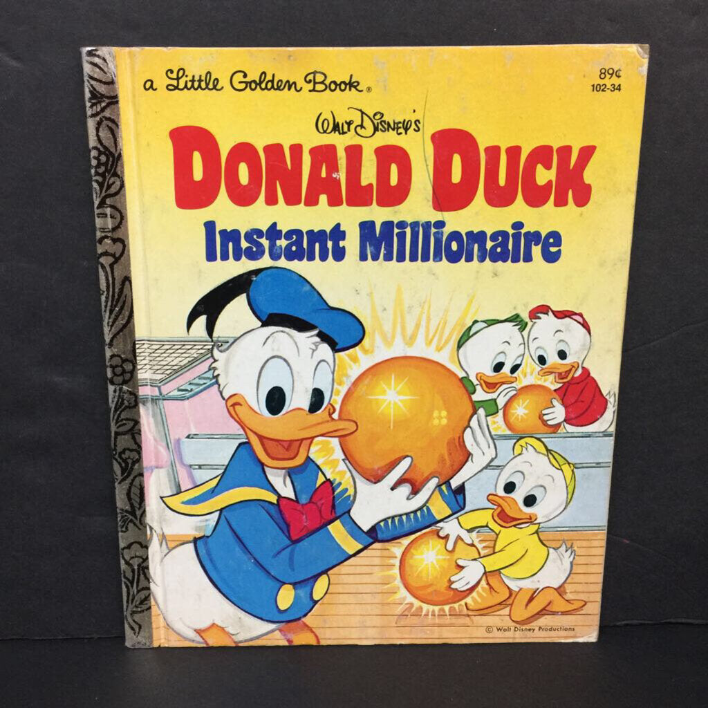 Donald Duck: Instant Millionaire (Disney Mickey & Friends) (Golden Book Vintage Collectible 1978) -character hardcover
