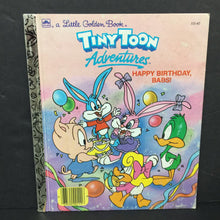 Load image into Gallery viewer, Happy Birthday, Babs! (Tiny Toon Adventures / Looney Tunes) (Golden Book Vintage Collectible 1990) (Linda Aber) -character hardcover
