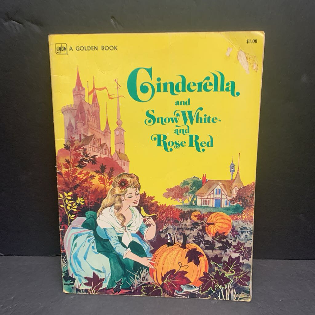 Cinderella and Snow White and Rose Red (Golden Book) (Fairy Tale) (Vintage Collectible c. 1962) -paperback