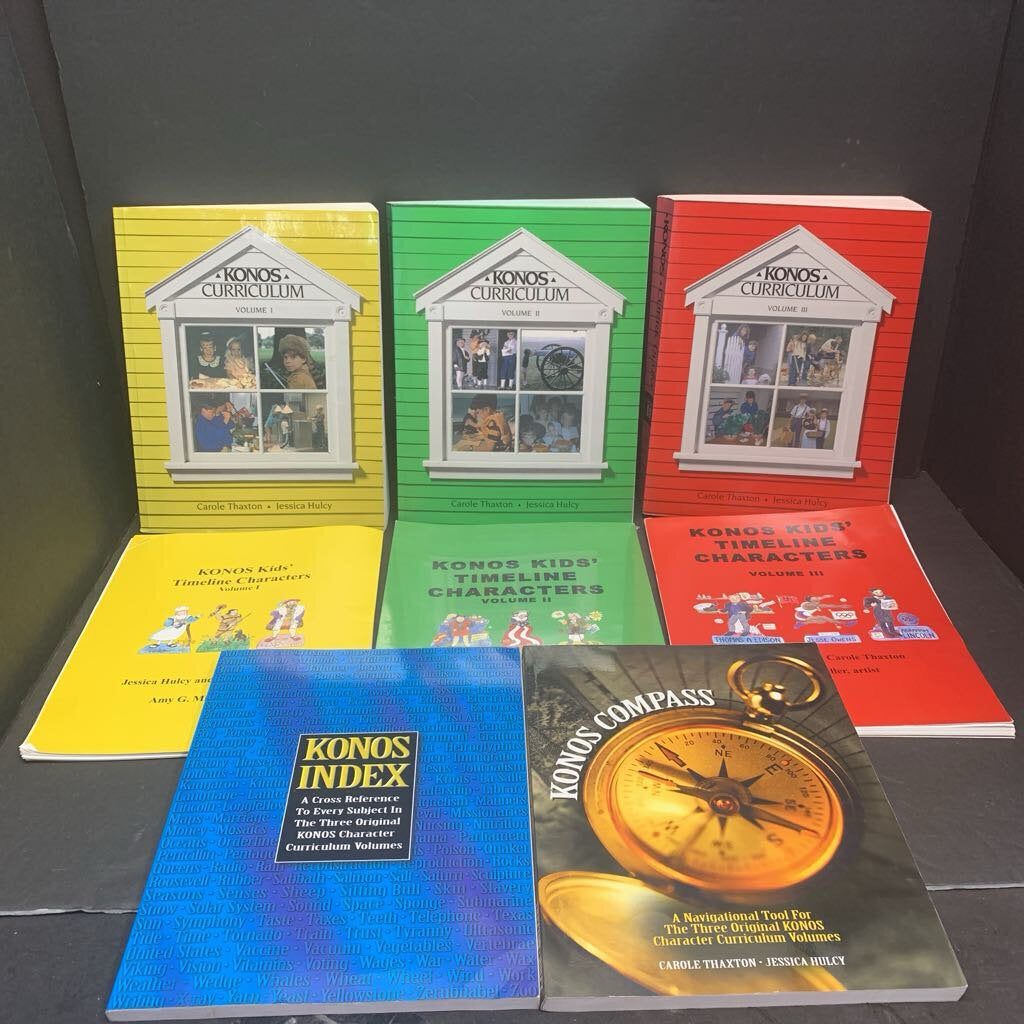 KONOS Homeschooling Complete Works Curriculum Set (For K-8) (Carole Thaxton & Jessica Hulcy) -homeschooling workbook paperback