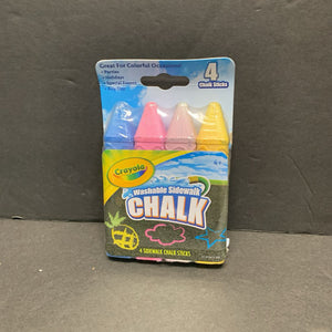 4pk Washable Sidewalk Chalk (NEW)