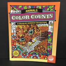 Load image into Gallery viewer, Animals (Color Counts: A Color by Number Collection) -activity paperback
