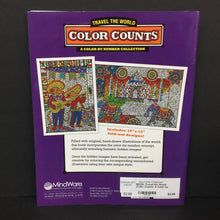 Load image into Gallery viewer, Travel the World (Color Counts: A Color by Number Collection) -activity paperback
