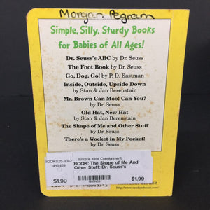 The Shape of Me And Other Stuff: Dr. Seuss's Surprising Word Book -dr seuss board