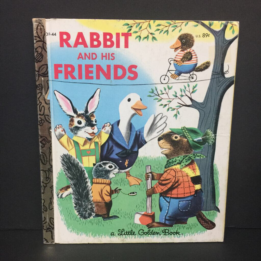 Rabbit and His Friends (Golden Book Vintage Collectible 1982) (Richard Scarry) -hardcover