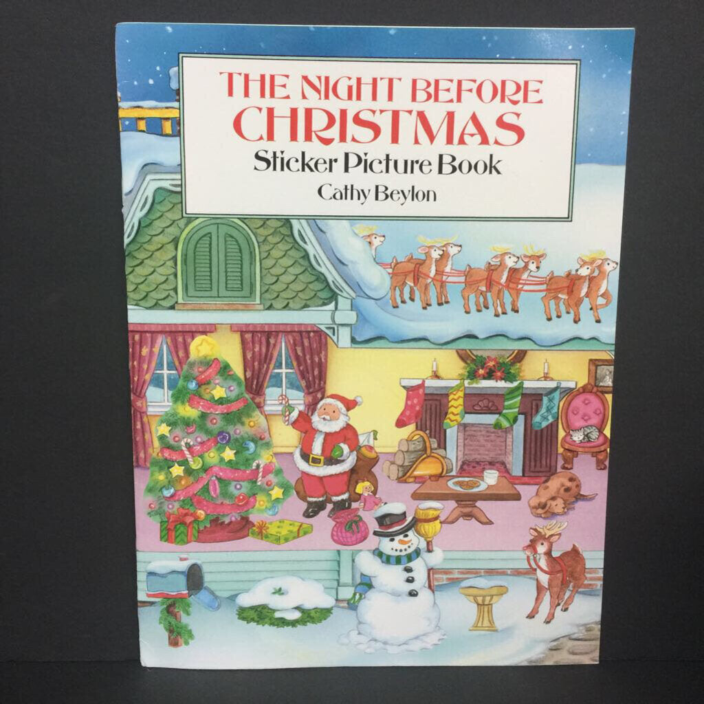 The Night Before Christmas Sticker Picture Book (Cathy Beylon) (Season: Winter, Holiday) -activity paperback