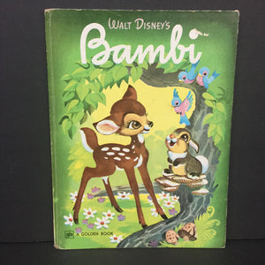 Walt Disney's Bambi (Melvin Shaw) (Golden Book Vintage Collectible 1978) -character hardcover