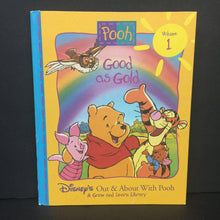Load image into Gallery viewer, Good as Gold (Pooh &amp; Friends) (Disney&#39;s Out &amp; About with Pooh Grow and Learn Library Vol 1) (Ann Braybrooks) (Vintage Collectible 1996) -character hardcover
