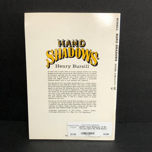 Hand Shadows To Be Thrown Upon the Wall (Henry Bursill) -activity paperback