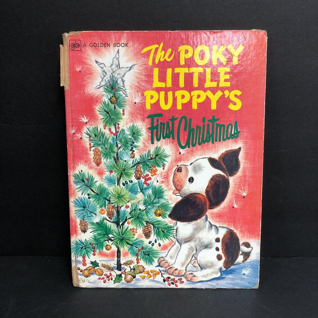 The Poky Little Puppy's First Christmas (Golden Book Vintage Collectible 1976) (Season: Winter, Holiday) -hardcover