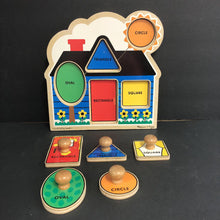 Load image into Gallery viewer, 5pc First Shapes Wooden Jumbo Knob Puzzle
