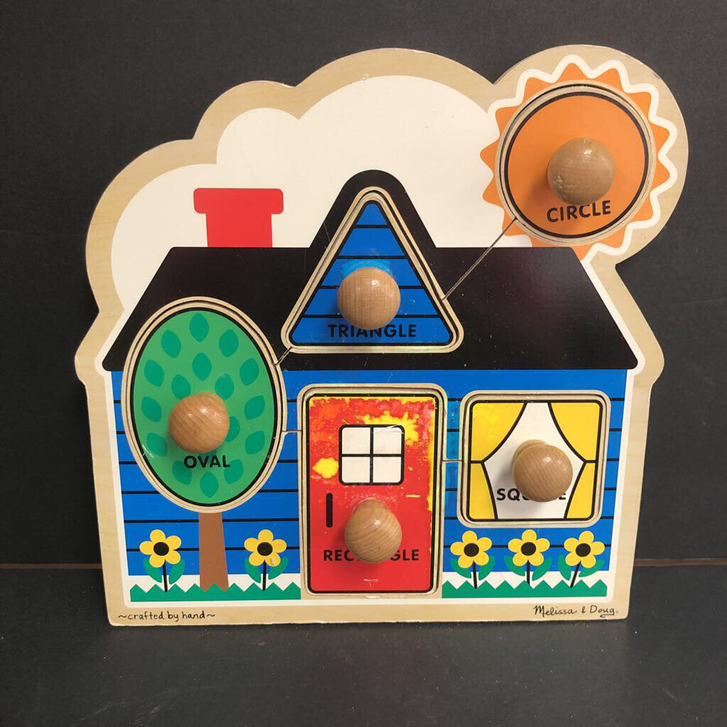 5pc First Shapes Wooden Jumbo Knob Puzzle