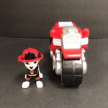 Load image into Gallery viewer, Moto Pups Marshall&#39;s Deluxe Pull Back Motorcycle w/Figure
