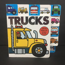 Load image into Gallery viewer, Lift-the-Flap Tab: Trucks (Sarah Powell) -board
