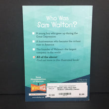 Load image into Gallery viewer, Who Was Sam Walton? (Who HQ) (James Buckley Jr.) (Notable Person) (Puffin Cover) -series educational paperback
