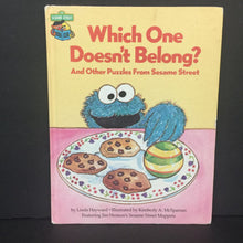 Load image into Gallery viewer, Which One Doesn&#39;t Belong? And Other Puzzles from Sesame Street (Linda Hayward) (Sesame Street Book Club) (Vintage Collectible 1981) (Jim Henson&#39;s Sesame Street Muppets) -character hardcover
