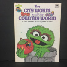 Load image into Gallery viewer, The City Worm and the Country Worm (Linda Hayward) (Sesame Street Book Club) (Vintage Collectible 1983) (Jim Henson's Sesame Street Muppets) -character hardcover

