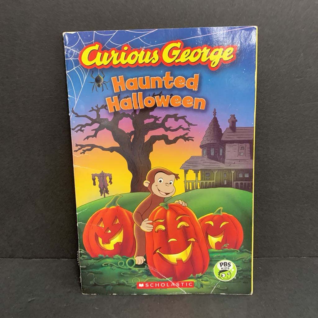 Curious George Haunted Halloween (Green Light Readers Level 2) (Joe Fallon) (Season: Fall, Holiday) -character reader paperback