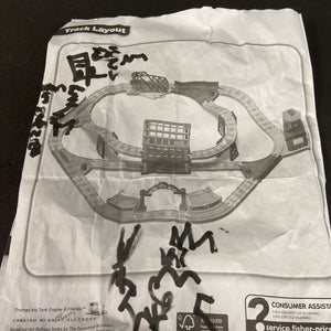 Busy Island Wooden Train Track w/Trains & Accessories