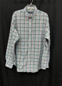 Custom Fit Plaid Button Down Shirt