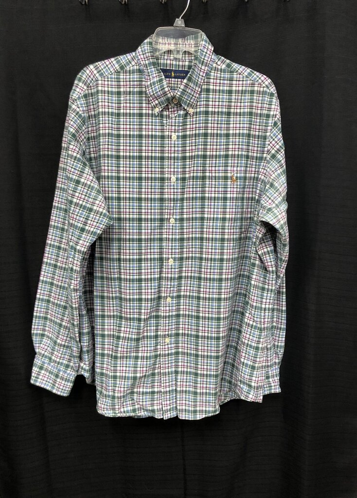 Custom Fit Plaid Button Down Shirt