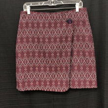 Load image into Gallery viewer, Diamond Pattern Button Wrap Skirt
